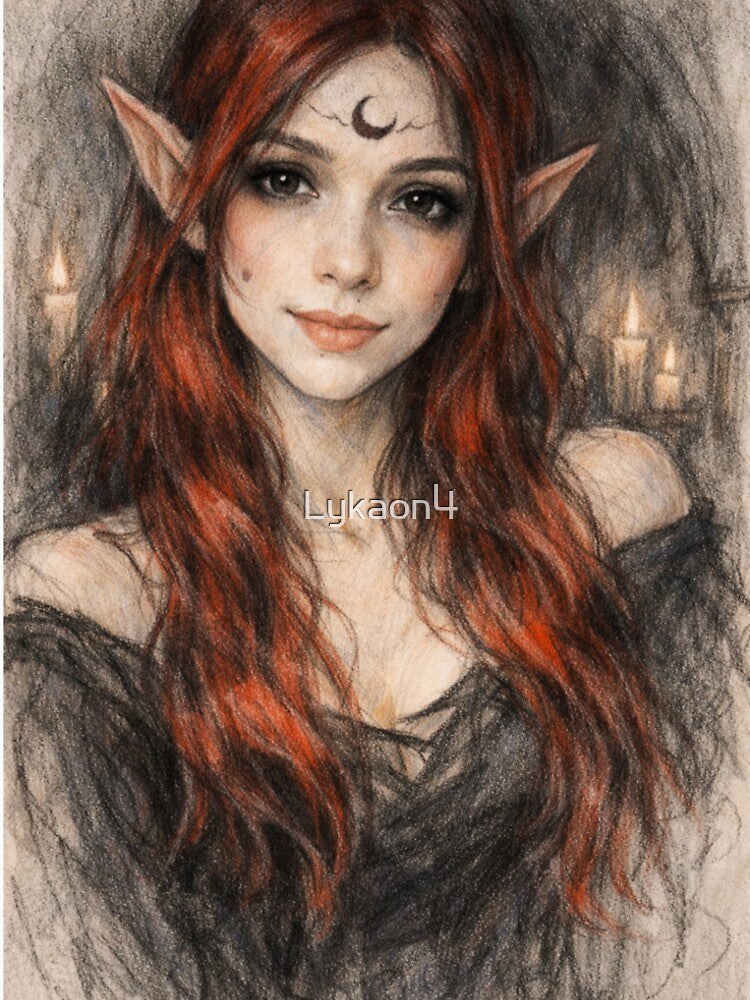 Magic elf art by Lykaon Art