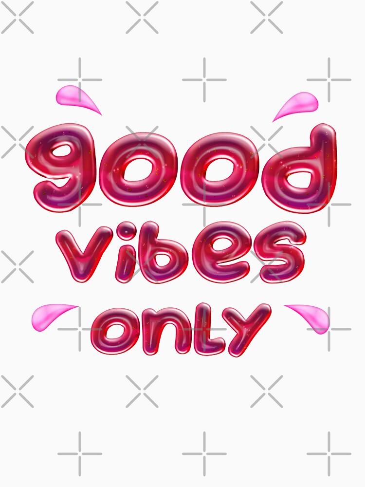 Good Vibes Only ( red ) Positive and Motivational Quote by RomeoSketches