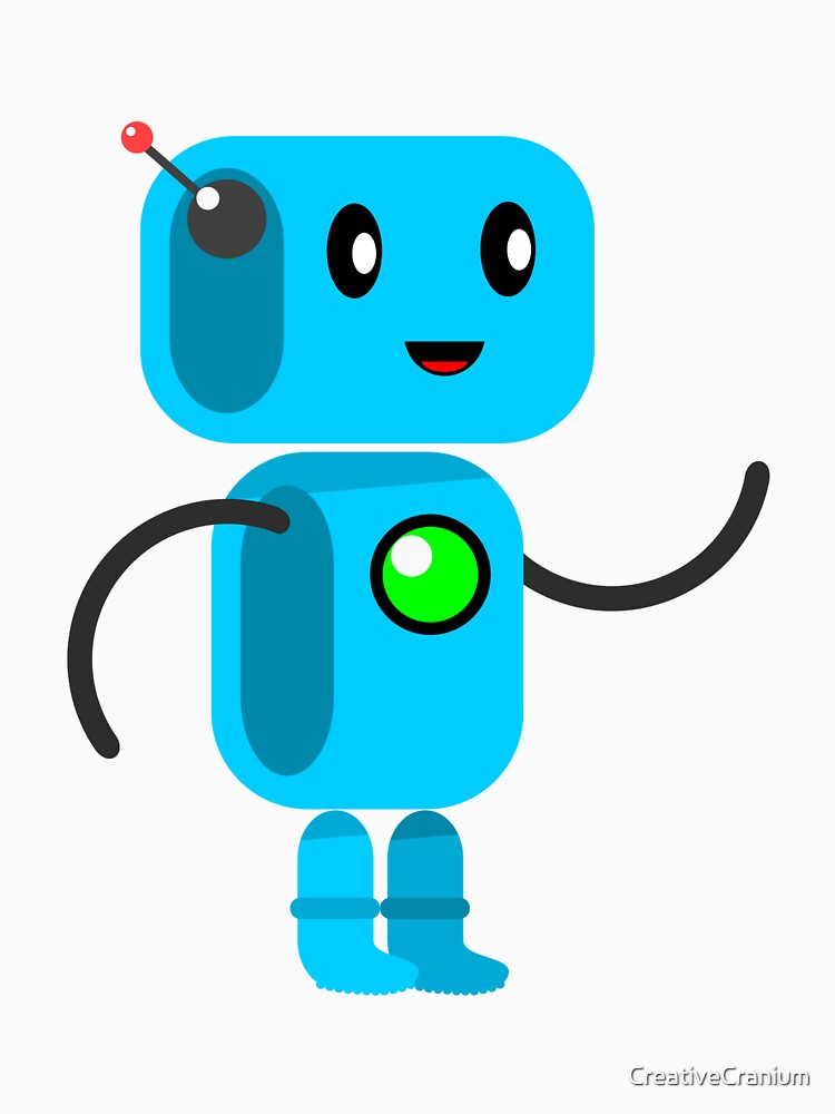 Adorable Robot With A Precious Face Drawn in The Kawaii Style by CreativeCranium
