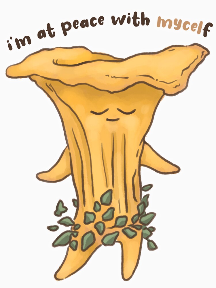 Peaceful Positive Affirmation Mushroom by Tempera-Mentum