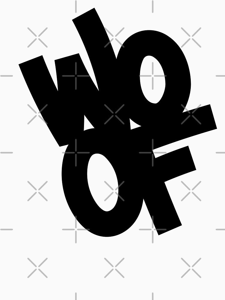 Woof Bold Text Design: Bear Culture Minimalist Art by ItalianCub