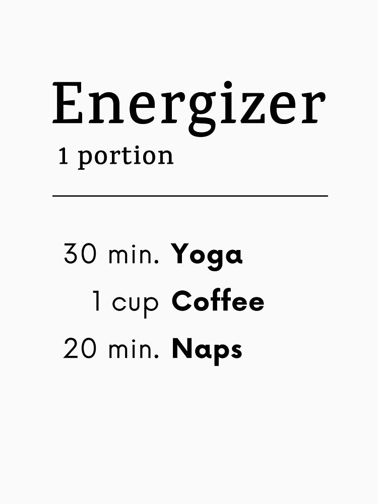 Energizer Recipe | yoga top by PetrKad