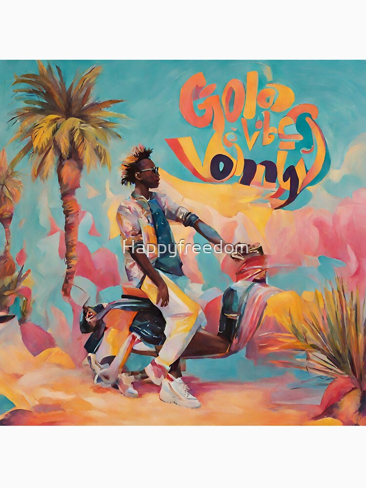 Good Vibes Only Tropical Sunset Typography by Happyfreedom