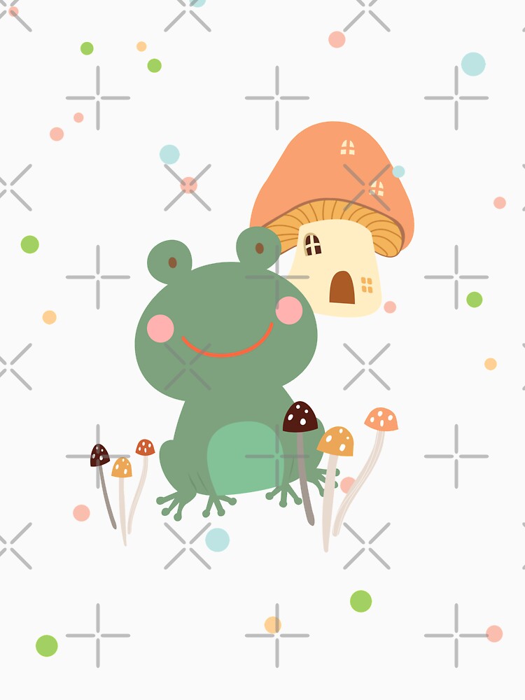 Cute Frog Mushrooms Aesthetic Cottagecore by JooArtPrints  ★★★★★