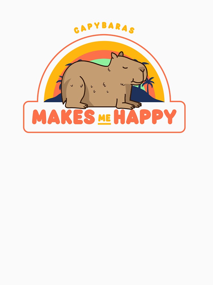 Happiness Inspired by Calm Capybara Vibes by OneHappyIguana