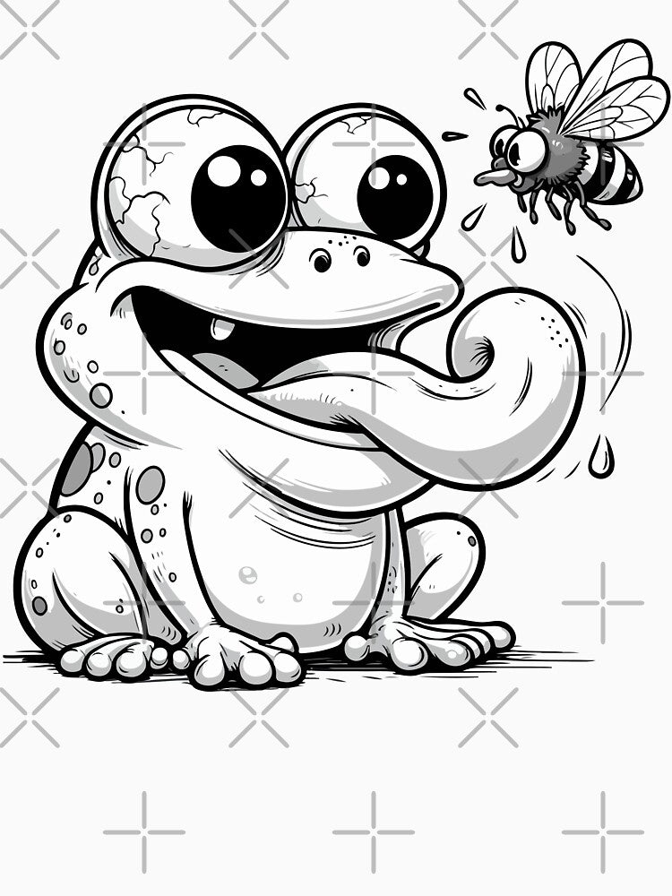 Cute Cottagecore Aesthetic Frog Bee Vintage Graphic by Dapper-Art