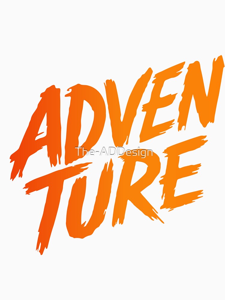 Adventure Brush Typography Sticker – Bold Outdoor Statement Design by The-ADDesign
