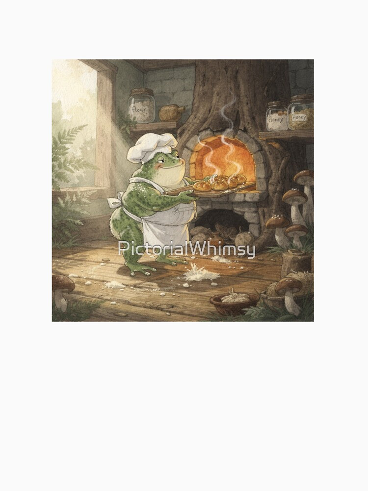 Toad Baker Pulling Acorn Loaves From the Stump Oven by PictorialWhimsy