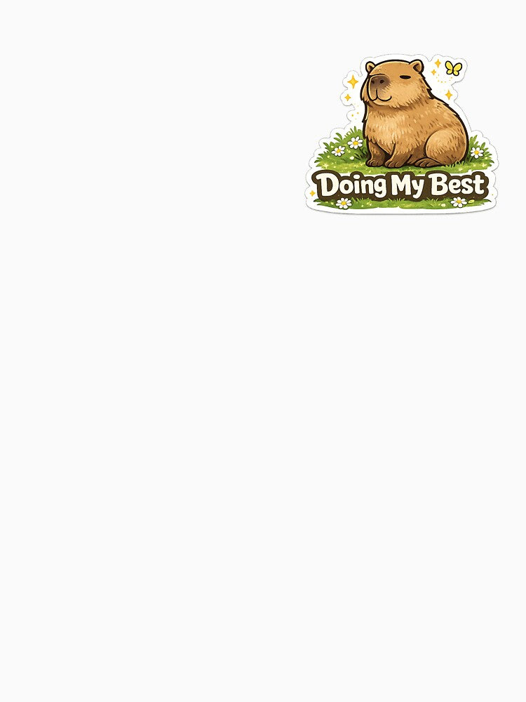 Cute Capybara Doing My Best Motivational Sticker by GenZStickerHub1