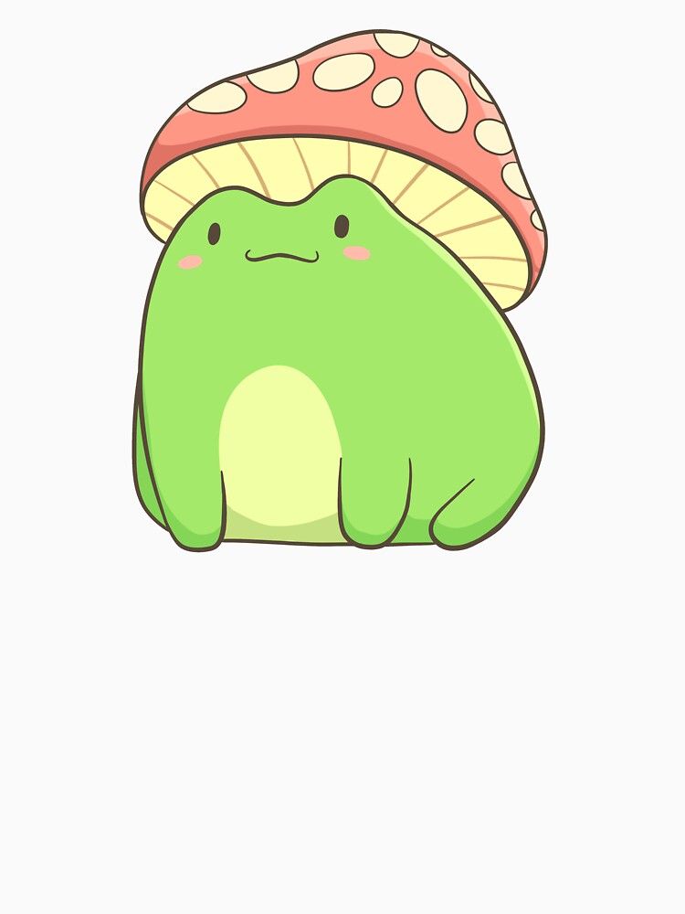Cottagecore Frog With Toadstool Mushroom Hat by Delightfully Cynical