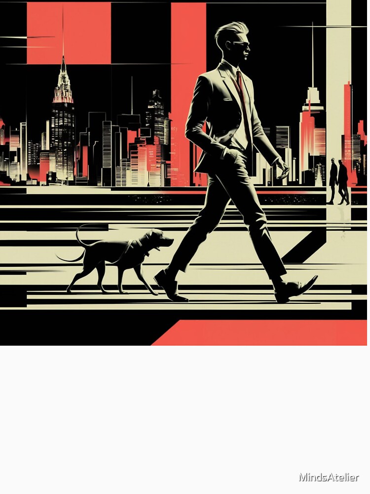 The gentleman and his dog by MindsAtelier