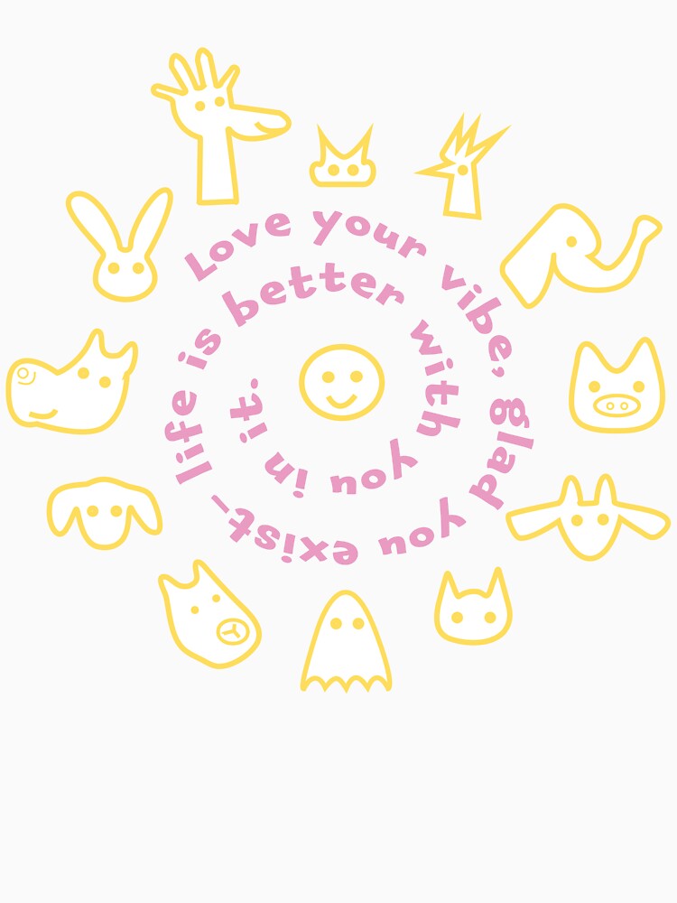Love Your Vibe- Cute Animals Circle by 213 Studio