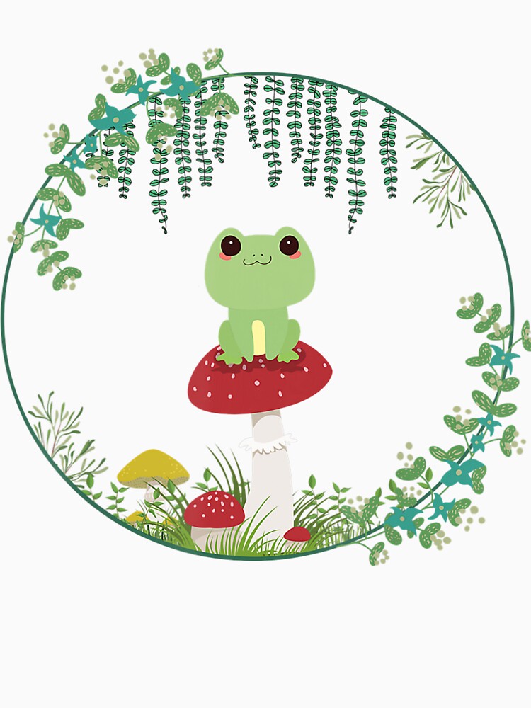 Cottagecore Aesthetic Kawaii Frog Goblincore Cute Mushroom by vuhieustore