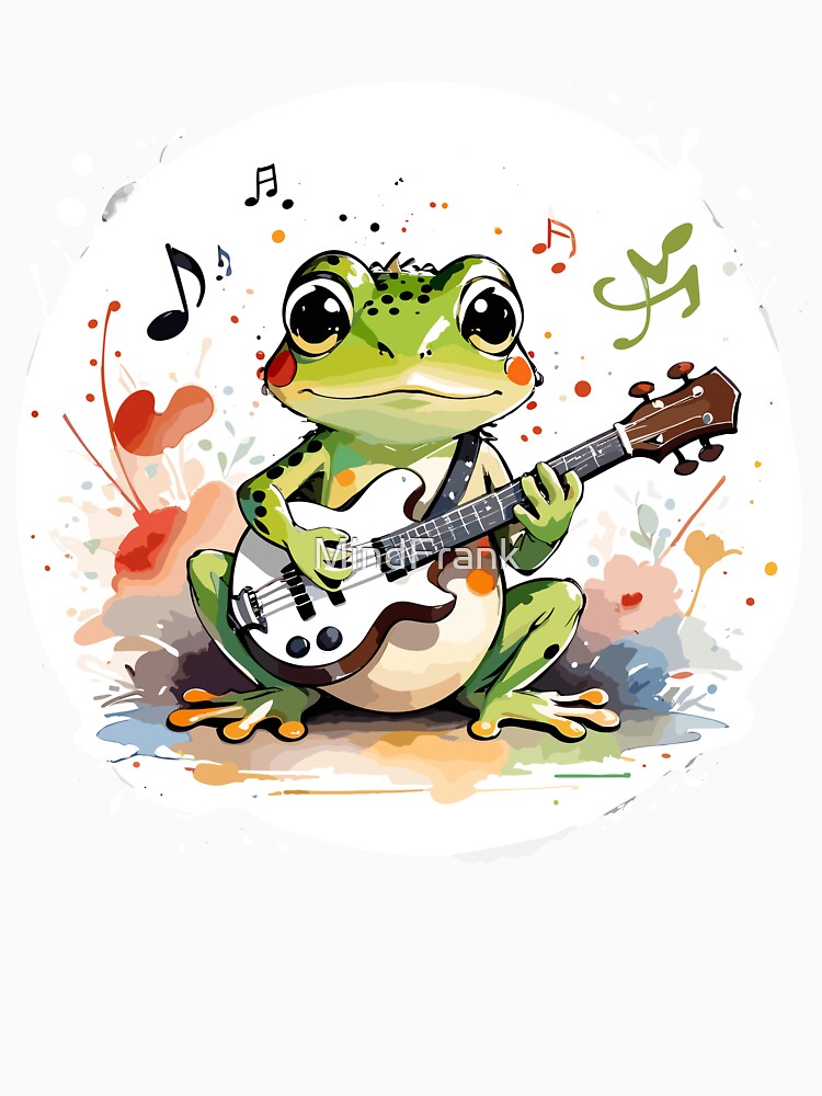 Banjo frog playing electric guitar by MindFrank