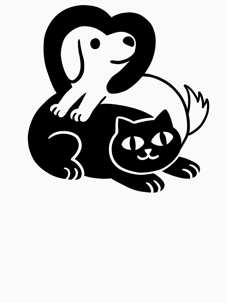Cat and Dog Frenemies by coffeeman