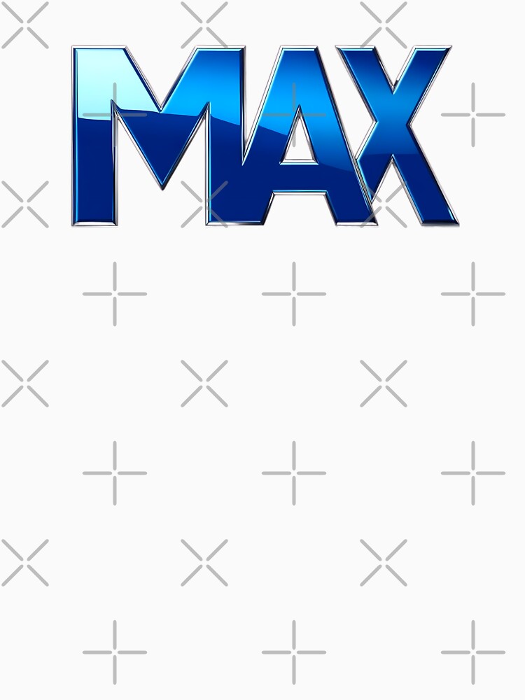 MAX – Bold Metallic Blue Chrome Typography by PING 999 STUDIO
