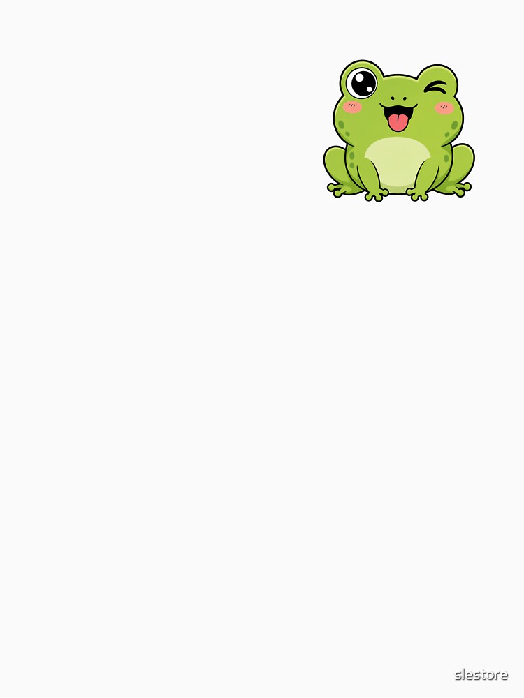 Cute Kawaii Frog Happy Winking Funny Frog Lover Gift by slestore