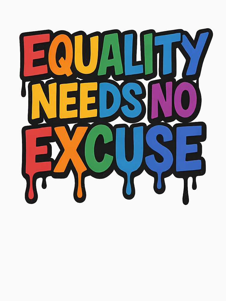 Equality Needs No Excuse – Bold Pride Typography by Haus Of Sin