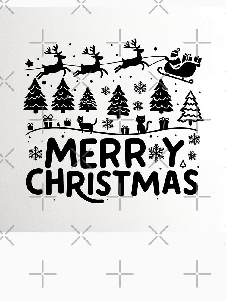 003 Merry Christmas in Black And White by Alexis Art Collection