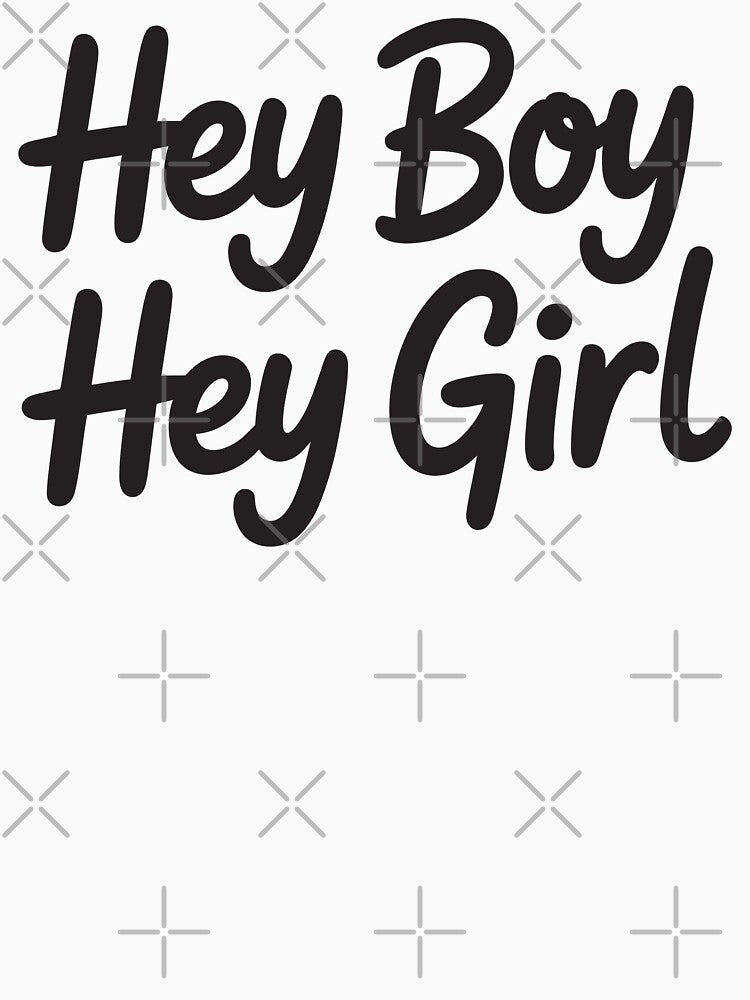 Hey Boy Hey Girl Bold Retro Typography by Digital Art Works  Hub