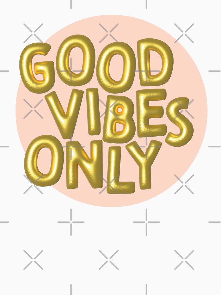 Good Vibes Only (Gold on Peach) by RanRanDesigns
