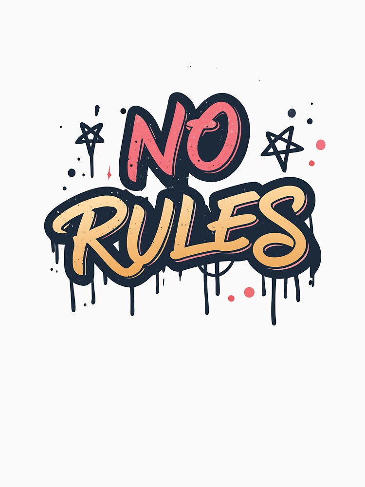 Urban Graffiti Style "No Rules" Typography Design with Street Art Aesthetic by Ahmed-khafagy
