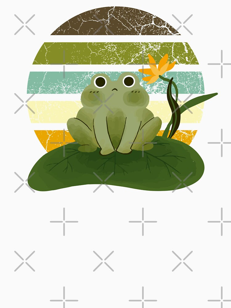 Cottagecore Frog on Lily Pad by ChelleCreate