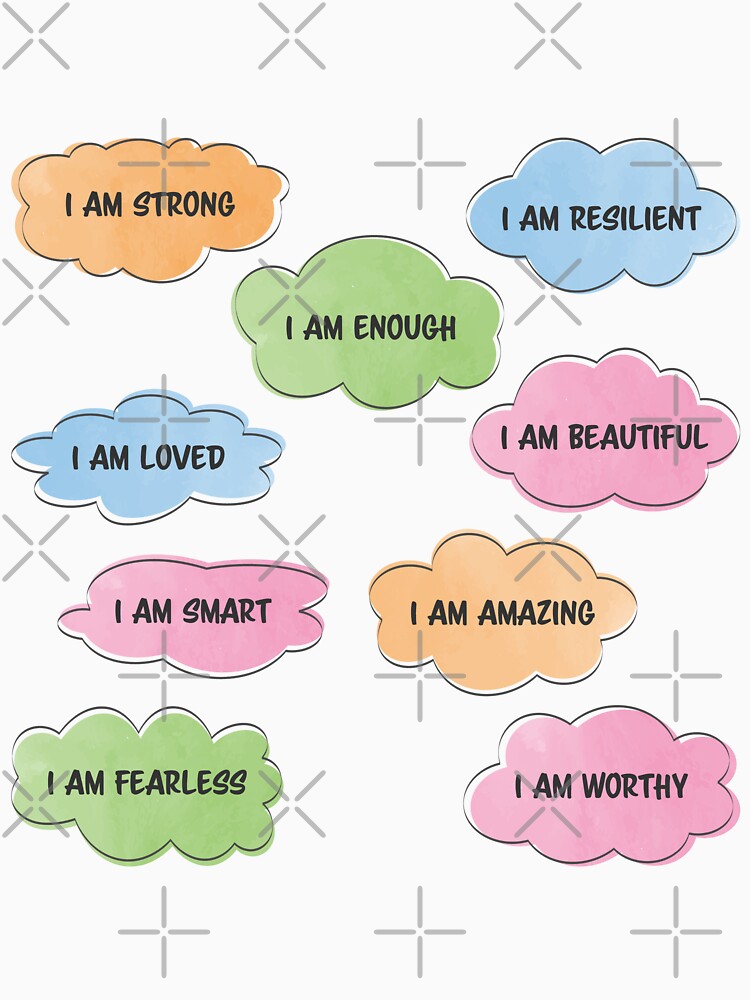 Copy of Сolorful watercolor clouds with positive affirmations by NataliaVVV