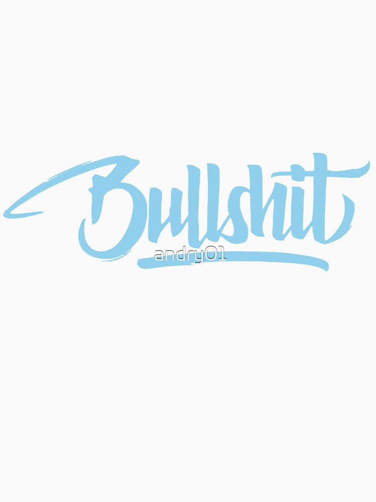 Bullshit – Blue Brush Script Typography by andry01
