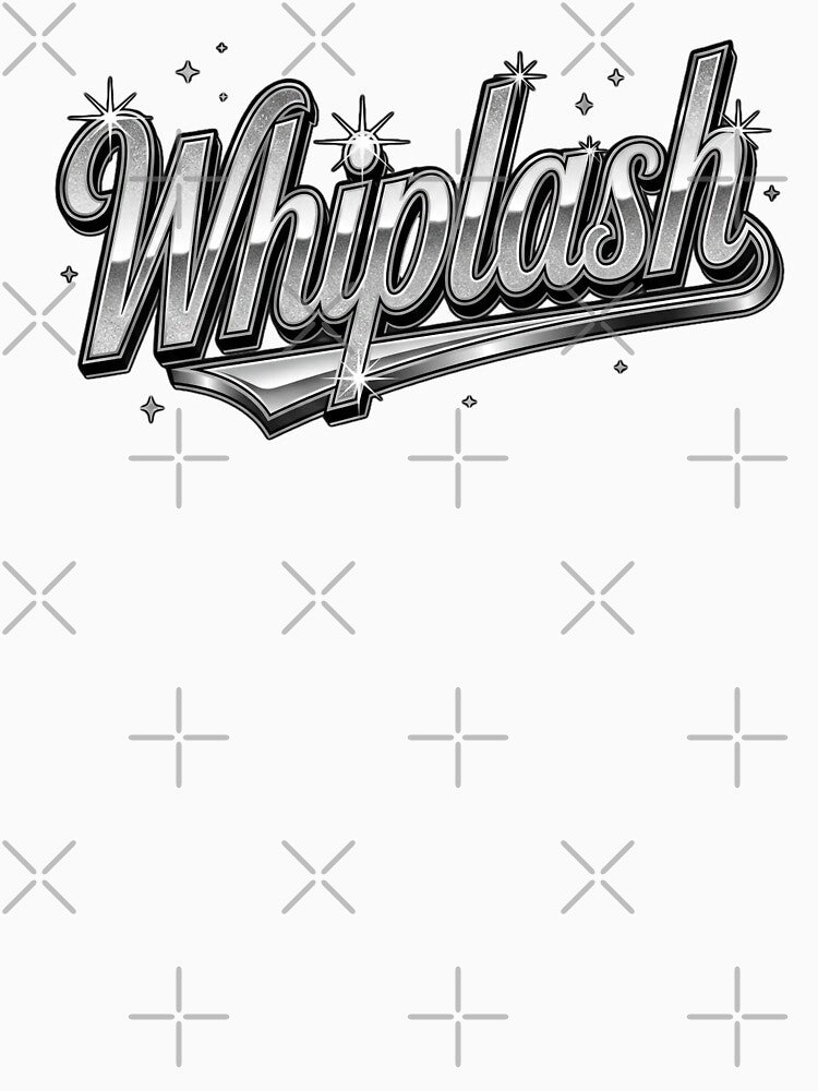 Whiplash Chrome Varsity Typography | aespa Inspired Y2K Metallic Design by Meivelle