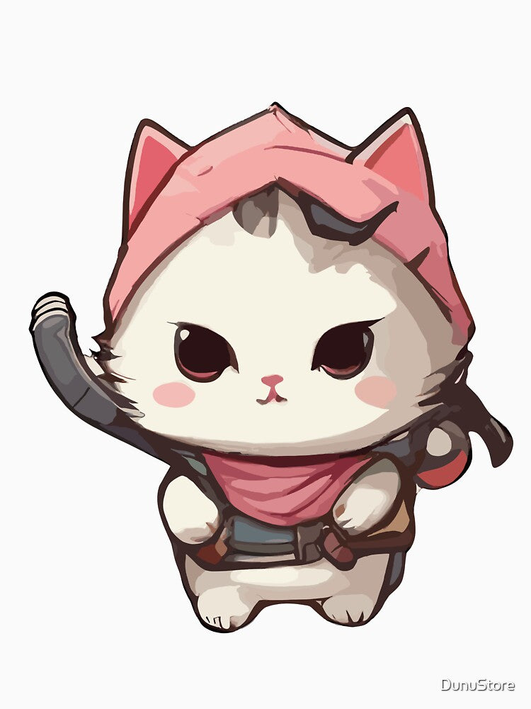 cute kawaii ninja cat girl by DunuStore