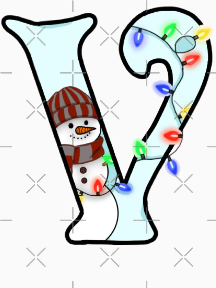 Holiday themed letter V by Artistkhg