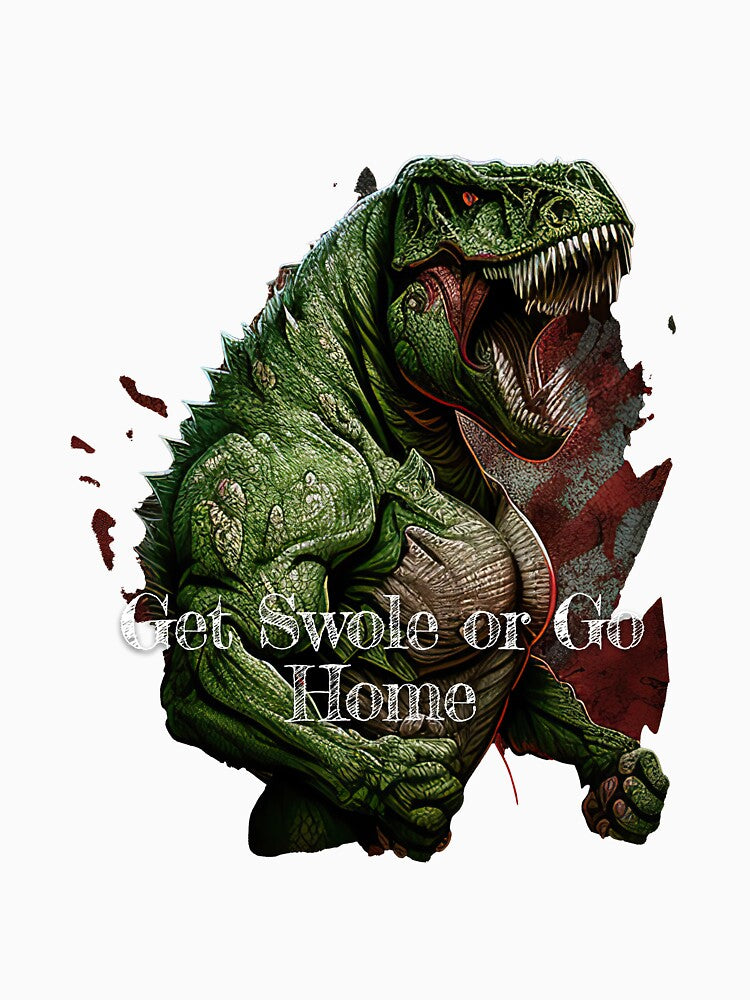 Get Swole or Go Home Bodybuilding Fitness Gym Workout Exercise Merch Print Design by tengamerx