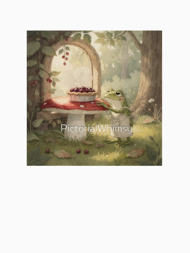 Frog Baking a Tiny Berry Pie by PictorialWhimsy