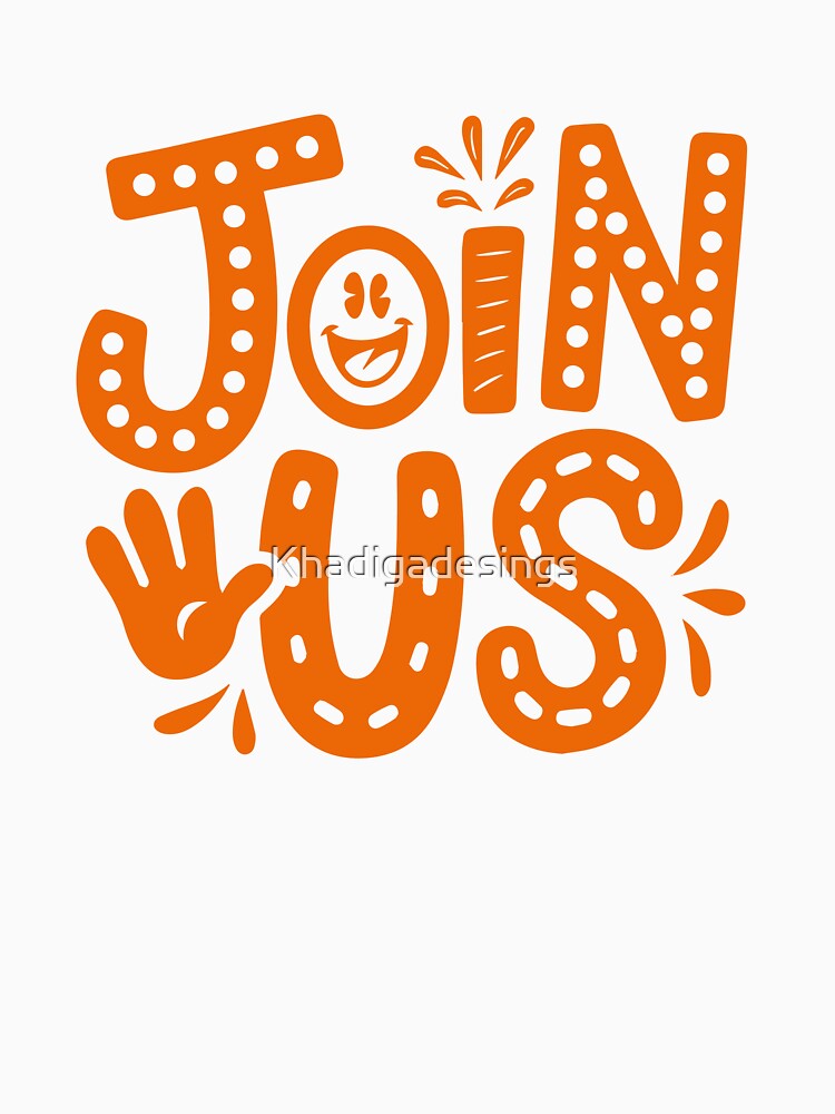 "Join Us" Groovy Hand Lettering by Khadigadesings