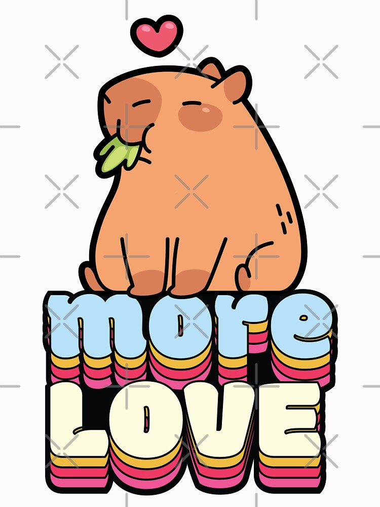 Cute Capybara Spreading More Love Positivity by chillaxcats