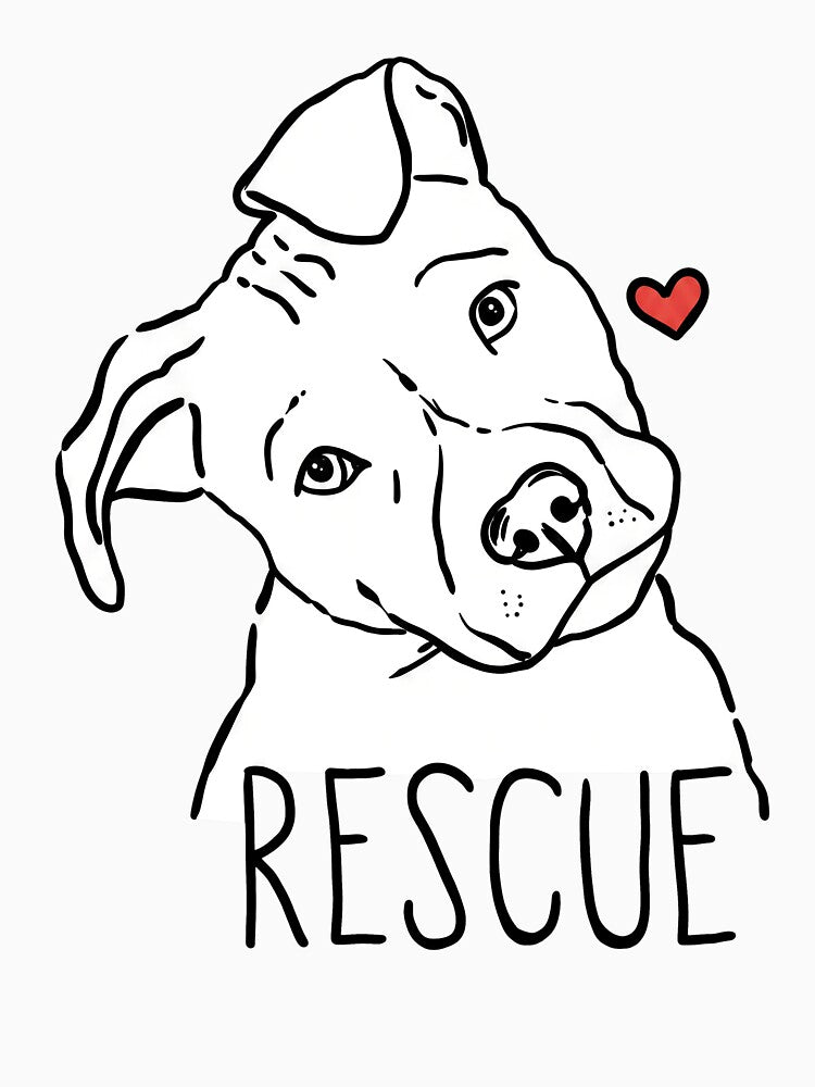 Pitbull Rescue, Pittie Head Tilt, Pittie Rescue, Pitbull Puppy by OlyvieArt