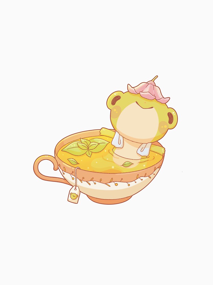 Teacup Frog Sticker by peuoie