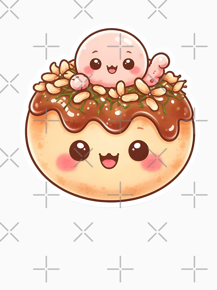 Kawaii Takoyaki – Cute Japanese Street Food Design by DesignEG