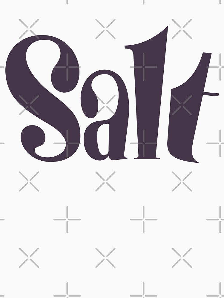 Salt Word Bold Retro Typography Art by trepiu