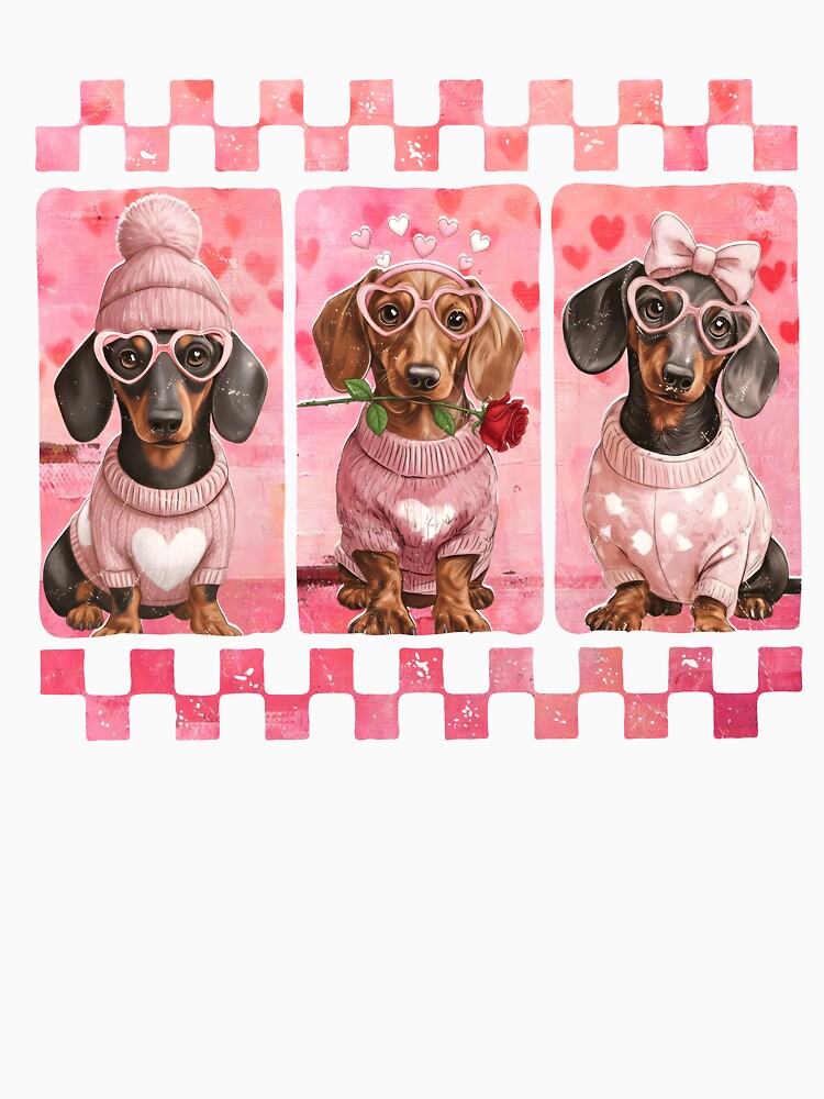 Retro Dachshund Valentine by Benjaminerickso