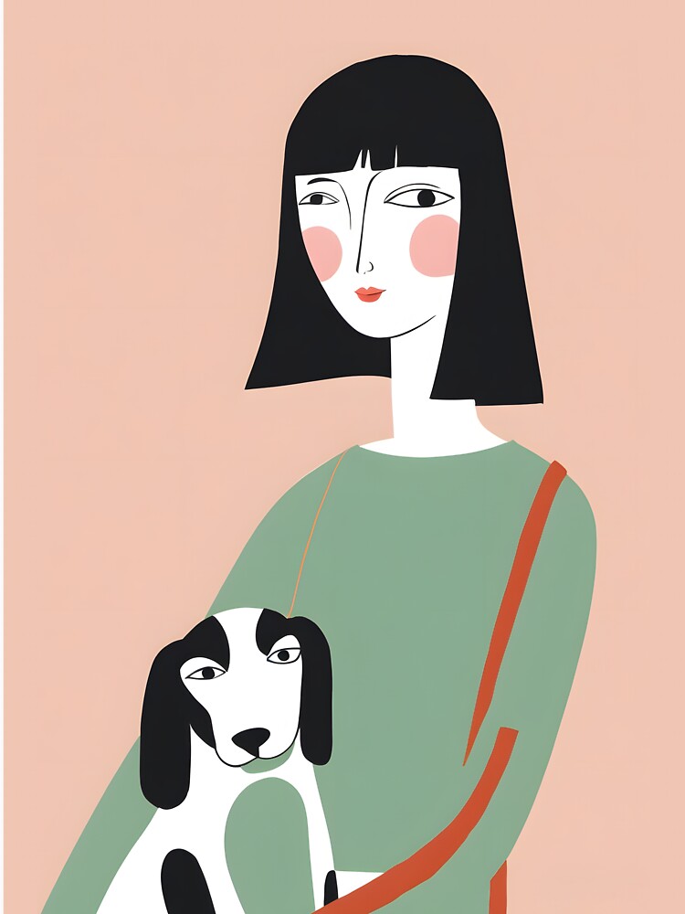 lady and puppy by aliraweb