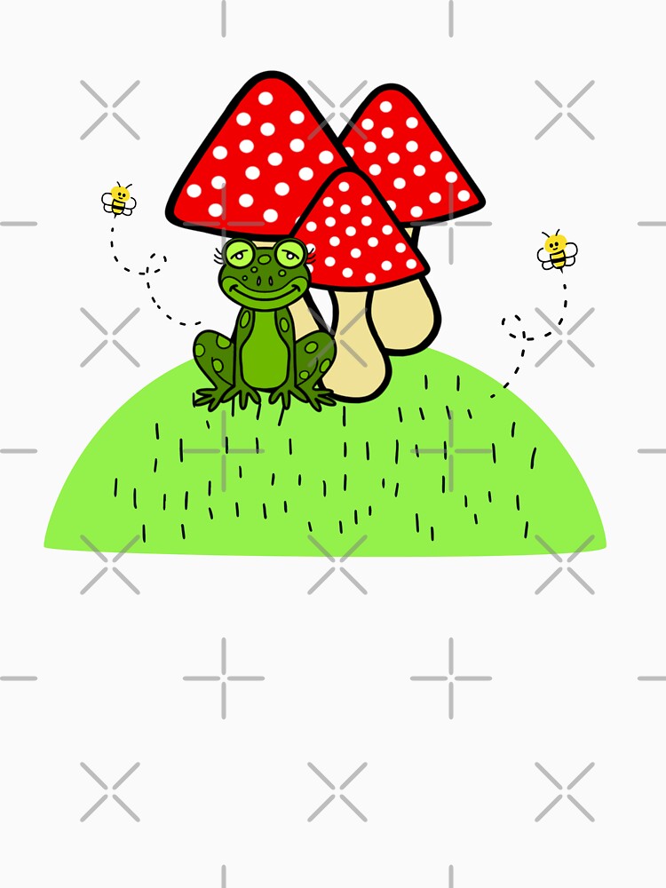 Cottagecore Mushrooms And Frog by Sartoris Art