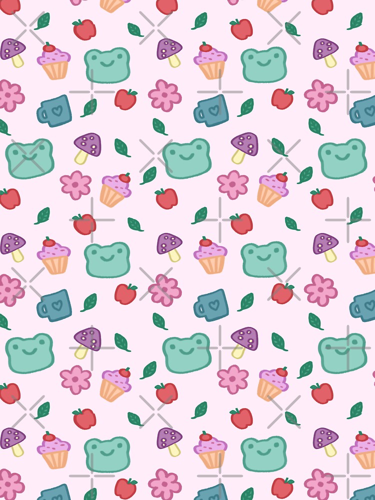pink sweet moments froggy pattern by naanlin