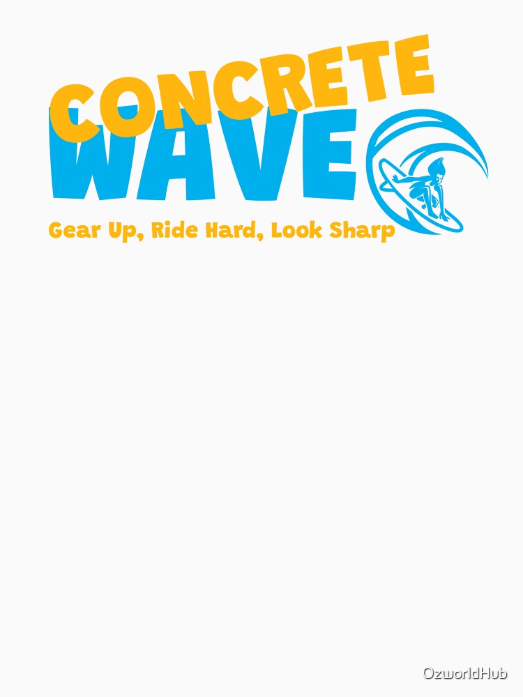 Concrete Wave Surf T-Shirt by OzworldHub