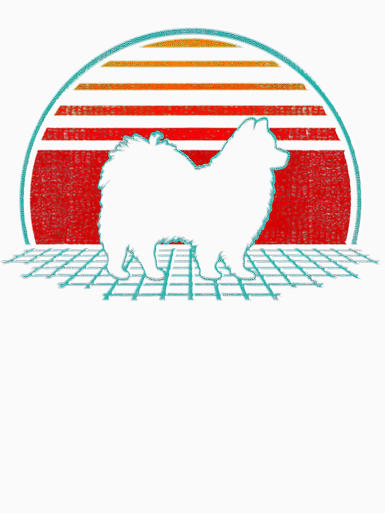 American Eskimo Dog Retro Vintage 80s Style Tee Gift Love by BargerStore