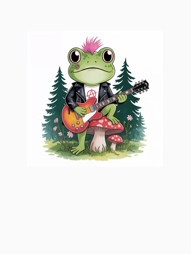 Cottagecore frog playing guitar by jrdesigns8112