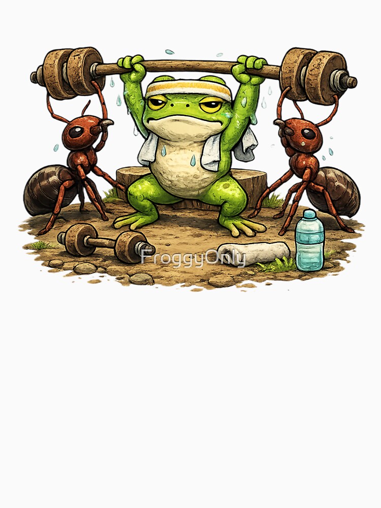 Frog and ants at the gym by FroggyOnly