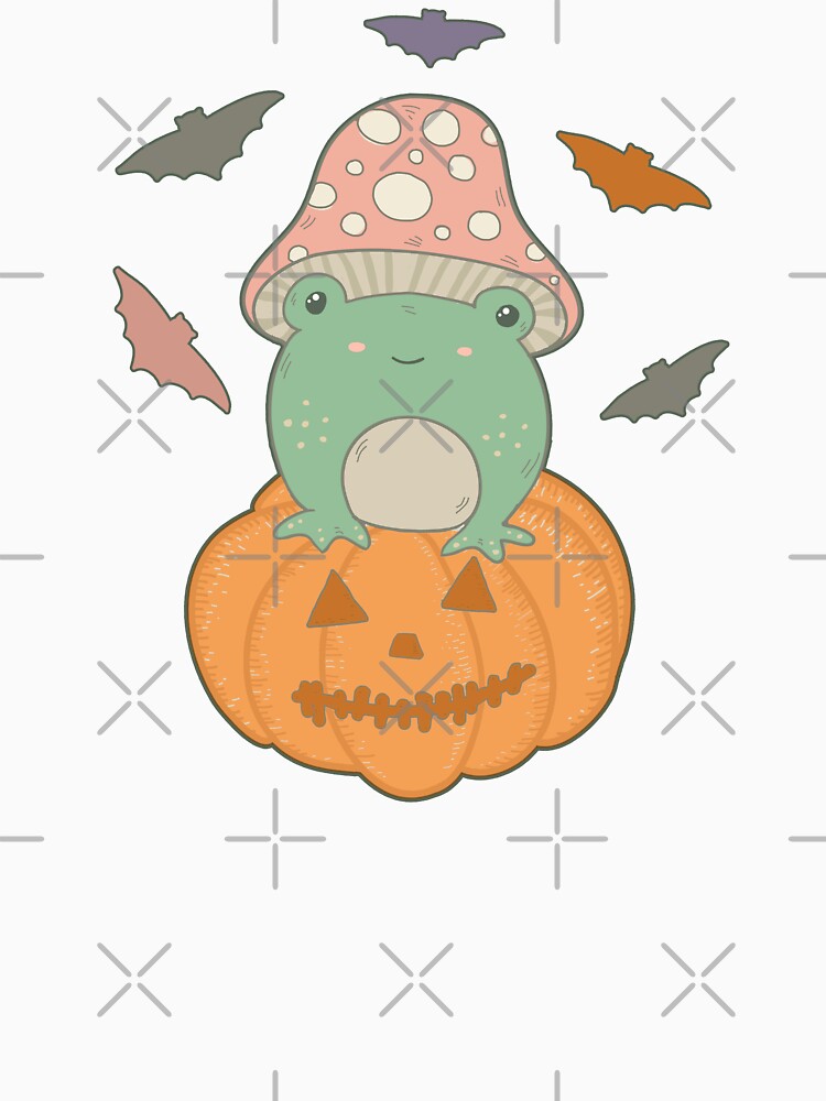 Cute Halloween Cottagecore Frog by GrimButterfly