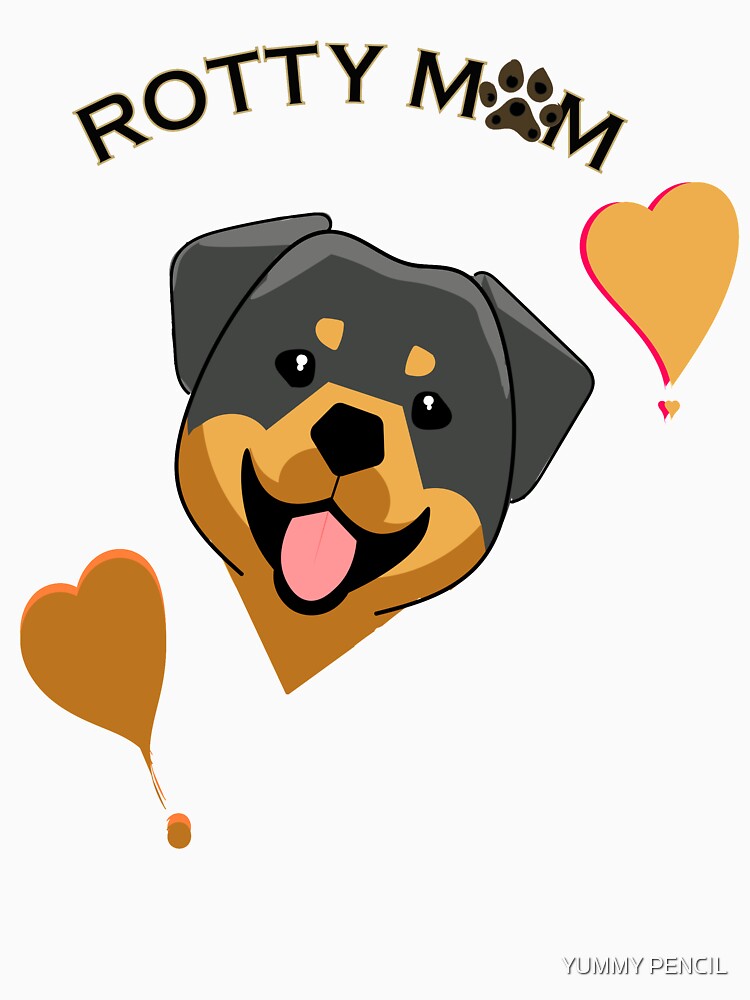 ROTTIE MOM - ROTTWEILER MOM ROTTIE MOM SIMPLISTIC DESIGN by YUMMY PENCIL